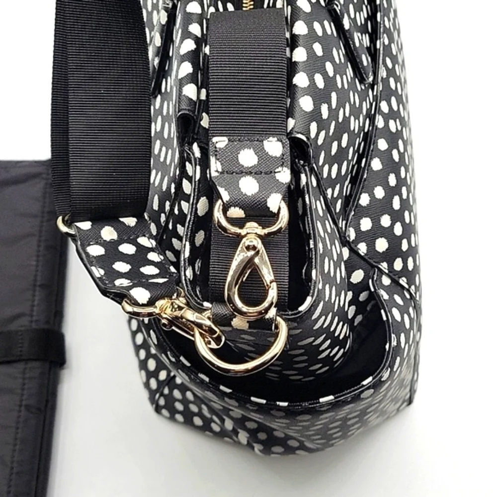 KATE SPADE Musical Dot Diaper Bag Black White - Picture 10 of 16